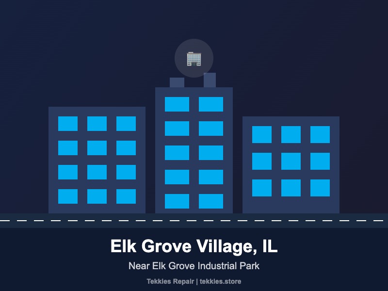 Elk Grove Village IL computer repair - business board-level repair by Tekkies near Elk Grove Village Illinois industrial park